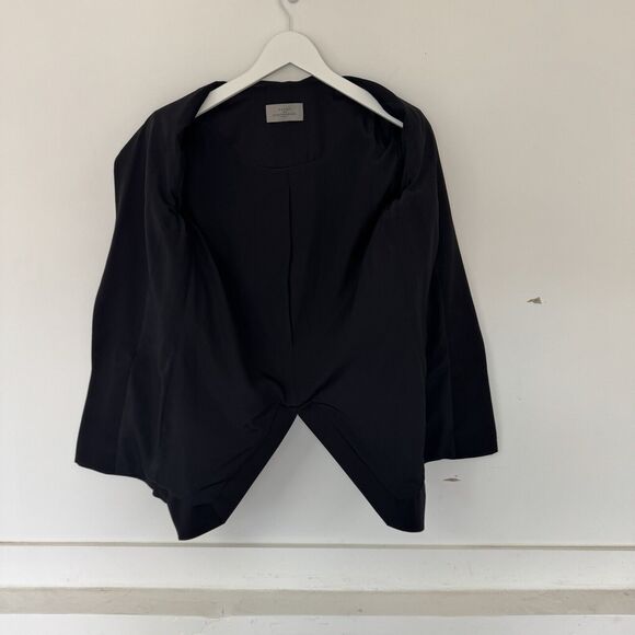 Preen By Thornton Bregazzi Blazer Black Wool Modern Rocker Back Slit Zipper S - Picture 4 of 16